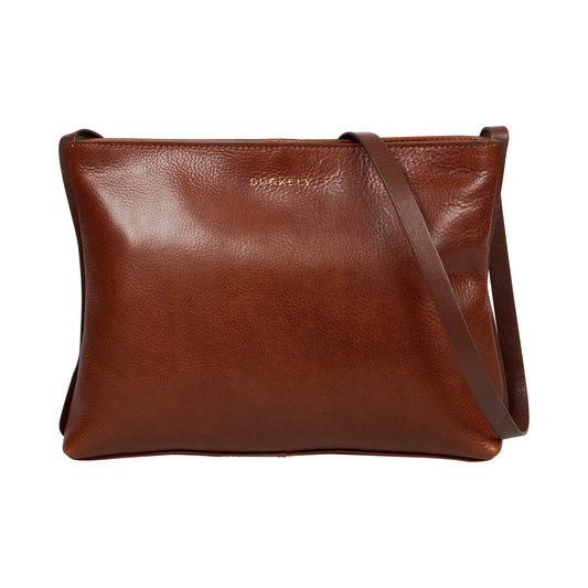 Crossbody Fine Florence Zip - Kastanjebruin