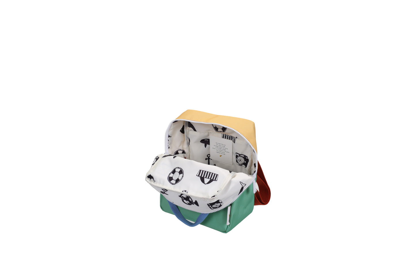 Rugtas klein Colourblocking - Sandy yellow & Aquatic green