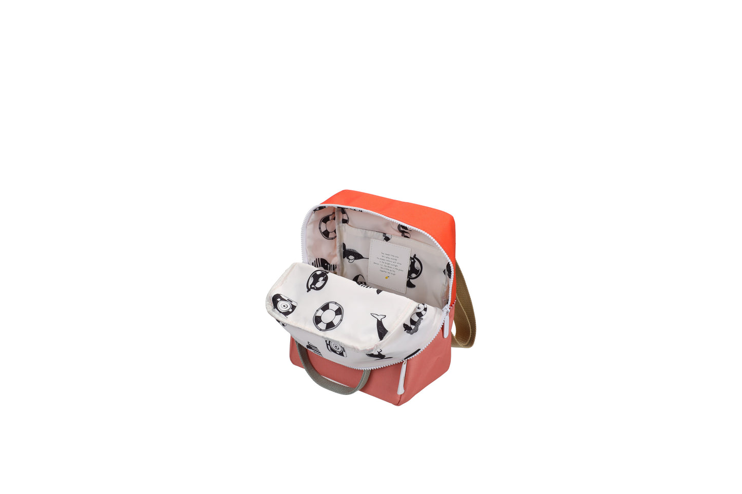Rugtas klein Colourblocking - Lifebuoy orange & Coral pink