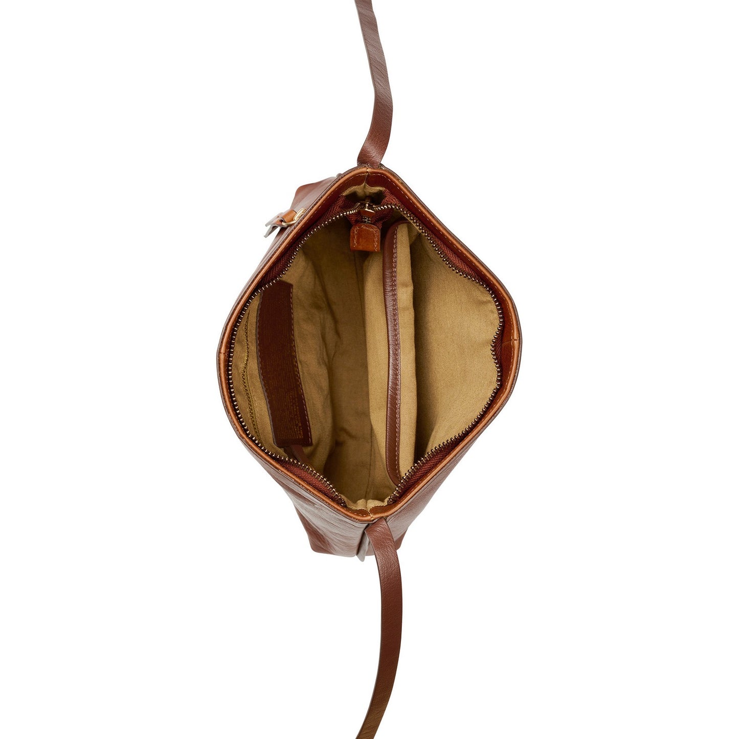 Crossbody Fine Florence Zip - Kastanjebruin