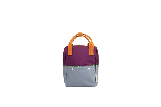 Rugtas klein Colourblocking - Purple tights & Badminton blue