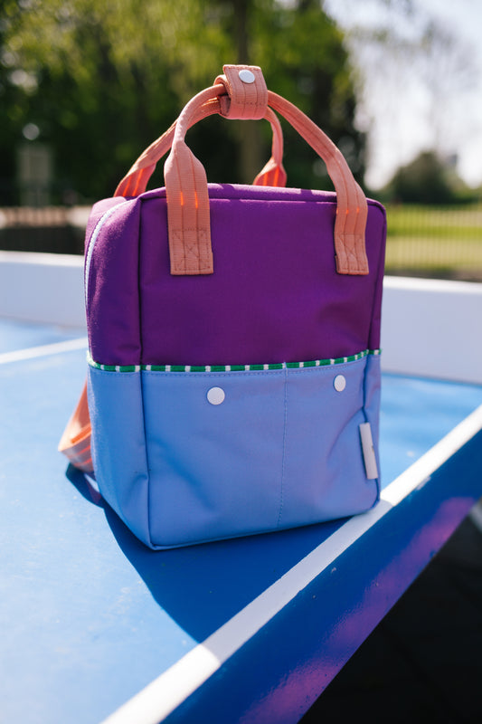 Rugtas klein Colourblocking - Purple tights & Badminton blue