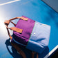 Rugtas klein Colourblocking - Purple tights & Badminton blue