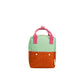 Rugtas klein Colourblocking - Towel green & Gravel orange
