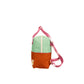 Rugtas klein Colourblocking - Towel green & Gravel orange
