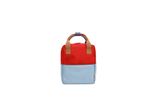 Rugtas klein Colourblocking - Red hat & Zissou blue