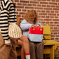Rugtas klein Colourblocking - Red hat & Zissou blue