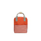 Rugtas klein Colourblocking - Lifebuoy orange & Coral pink