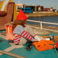 Rugtas klein Colourblocking - Lifebuoy orange & Coral pink