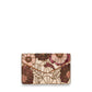 Flower Clutch - Dark brown / Pink