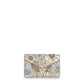 Flower Clutch - Cream / Light Blue