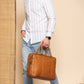 Laptoptas Boston - Cognac