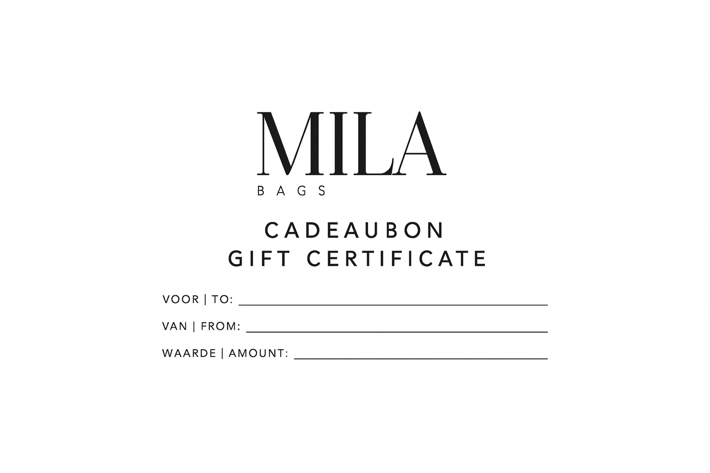 MILA Bags - Cadeaubon